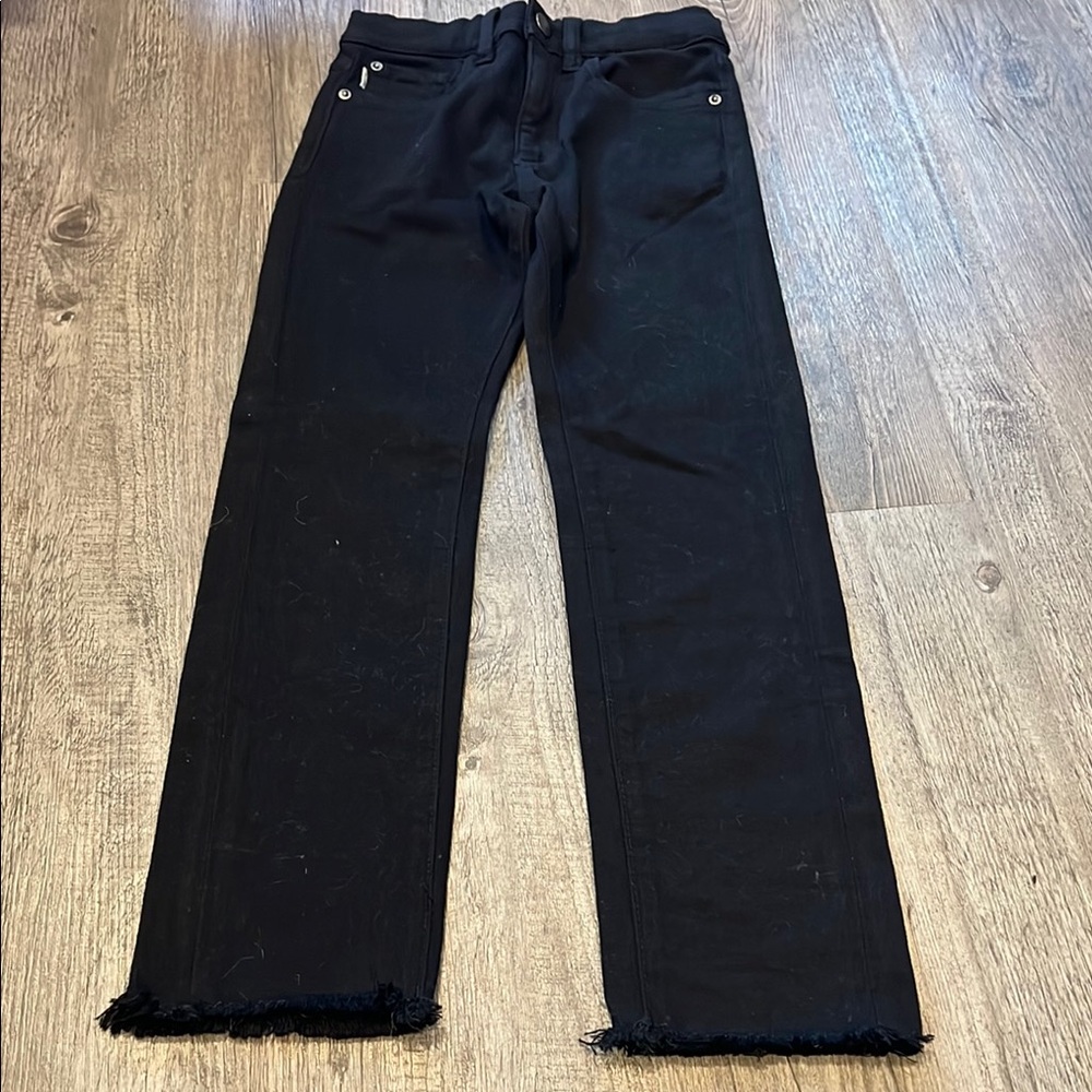 DL1961 Emie Straight Girls Black Jeans size 7 Adjustable